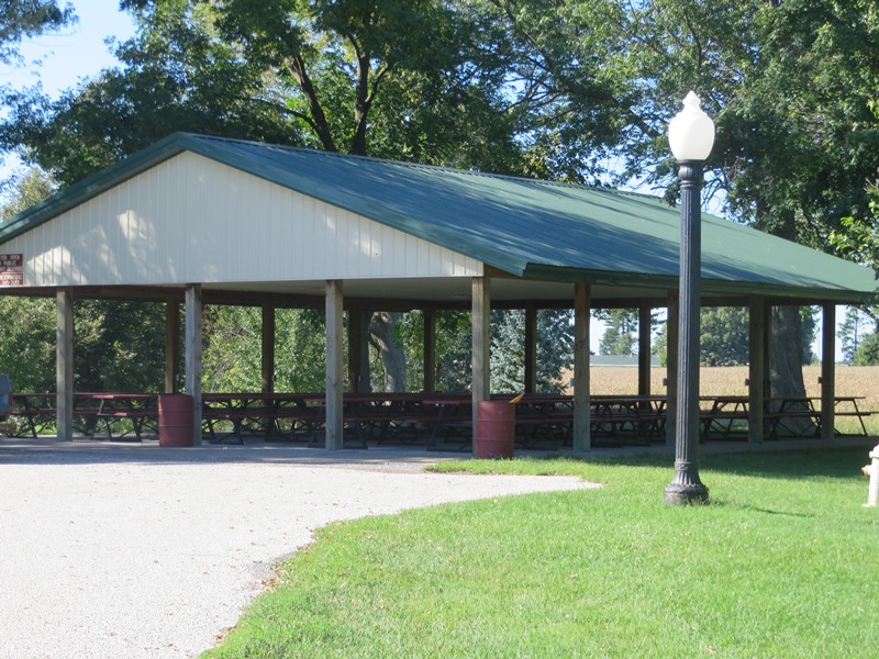 picnic shelter in a park